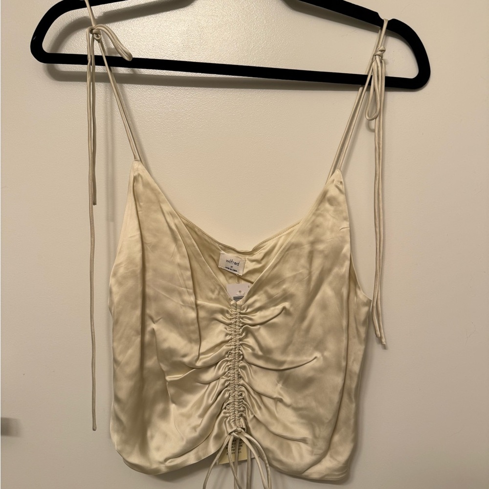 NWT Aritzia Verso Satin Camisole in Birch